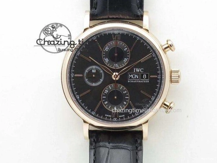MIROTIME 0523 Portugieser Perpetual Calendar IW503401 V9F 1:1 Best Edition Blue Dial on Black Leather Strap A Contemporary 7114